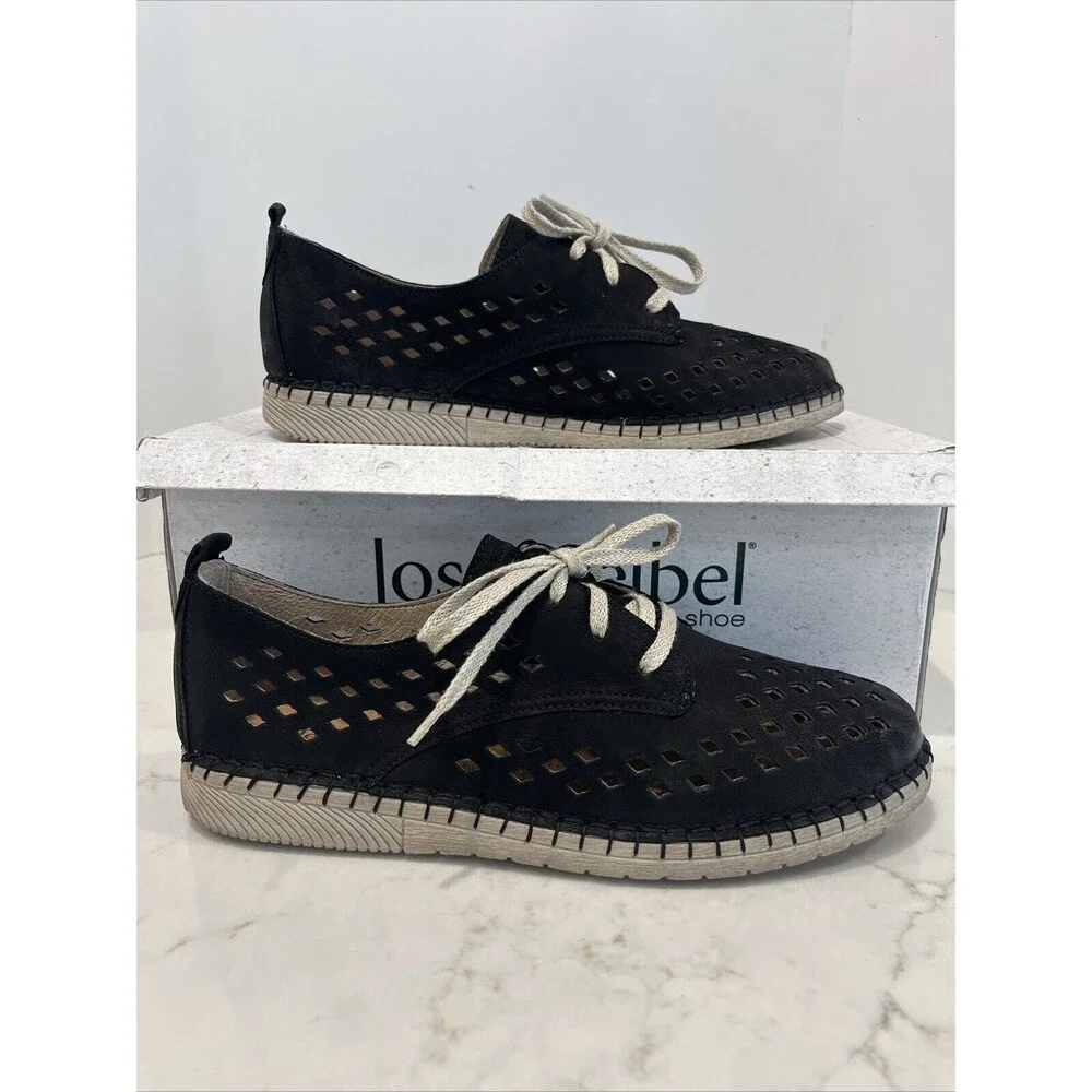 Josef Seibel NEW 41 (US‎ 10-10.5) Leather Black Sofie 26 Sneakers Lace Up Shoes